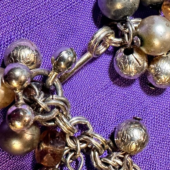 Vintage Flirty Bead & Faux Pearl Cha Cha Bracelet - Picture 5 of 5